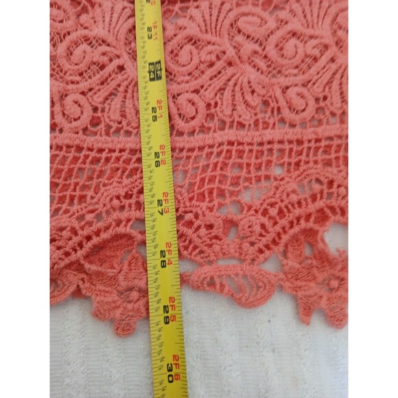 Chico’s Women's 2 Large Ombre Lace Trim Boho Tunic Top 3/4 Sleeve - Picture 9 of 15